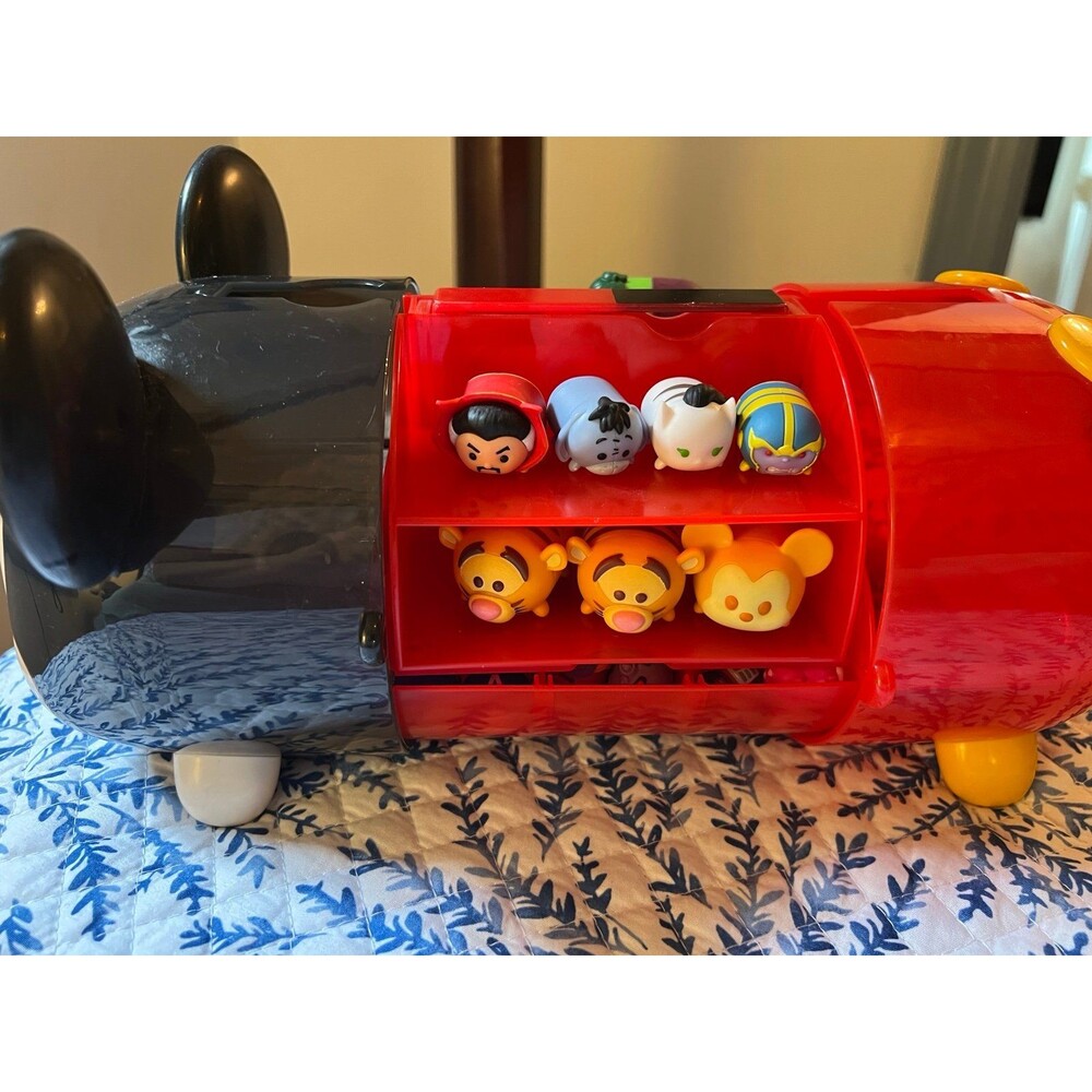 Disney Tsum Tsum Mickey Mouse Stack & Display Case Lot with 32 Marvel & Disney